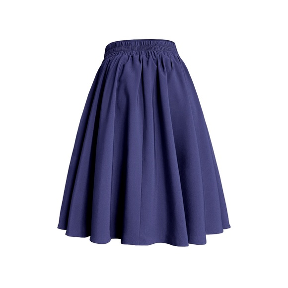 NWT, 3XL Afibi Womens Vintage High Waist A-Line Flared Midi Skirt with Pockets. - Picture 2 of 14